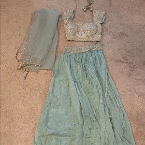 Dusty Blue Lehenga Choli